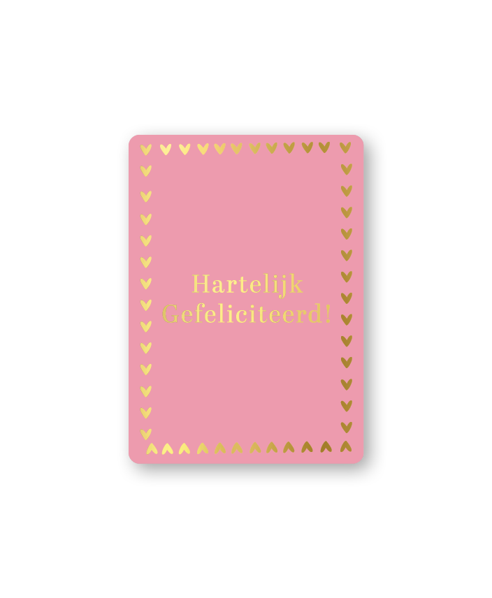 Cadeaukaartje a7 hartelijk gefeliciteerd