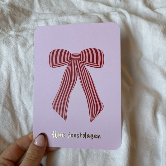 Kerstkaart Goudfolie Fijne Feestdagen