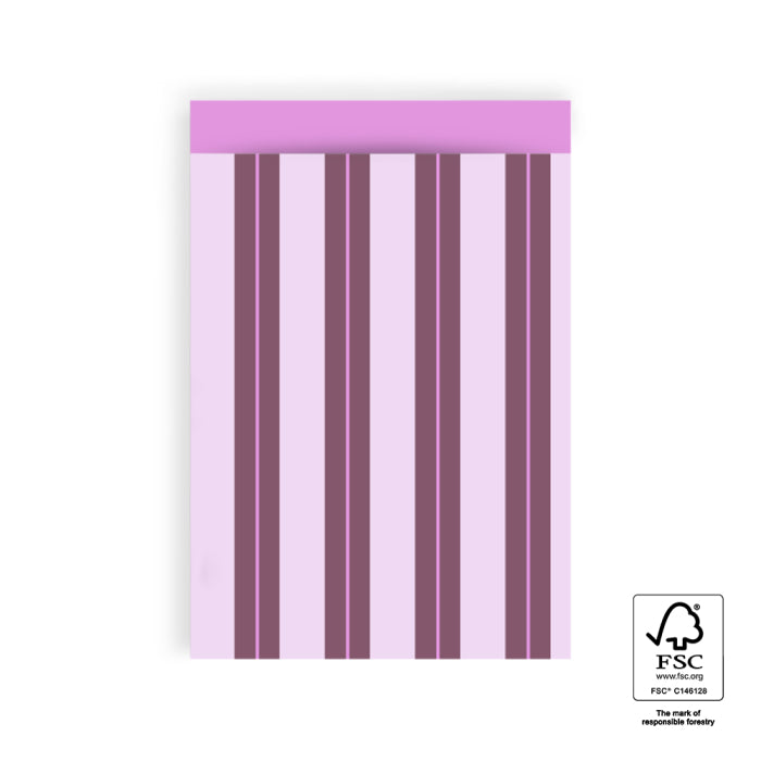 Cadeauzakjes Stripe Pink 17x25cm 5 stuks