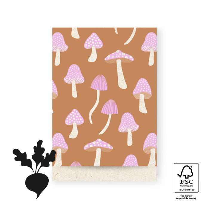 Cadeauzakjes Mushrooms 17x25cm 5 stuks