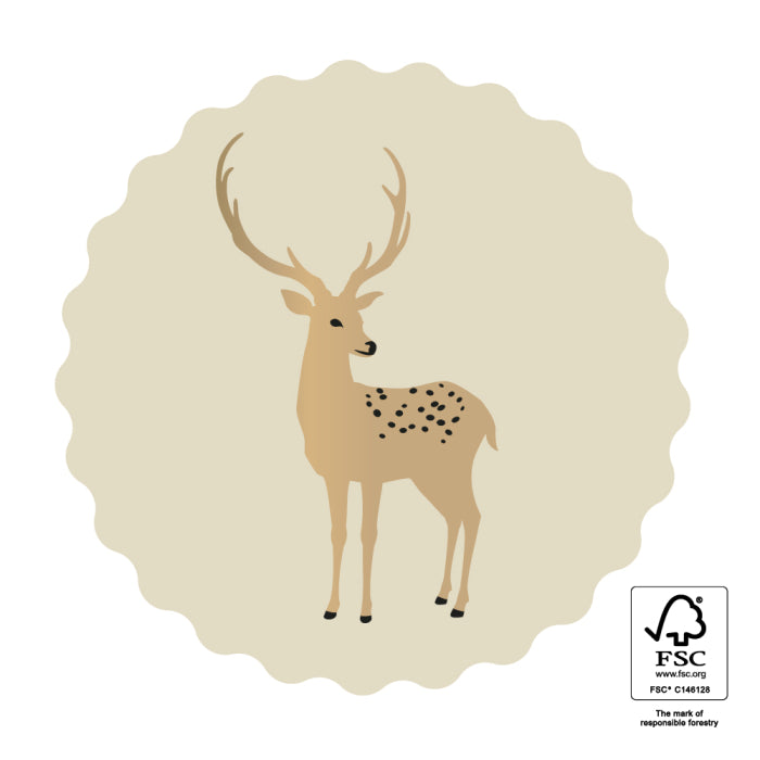Stickers Reindeer gold 6 stuks