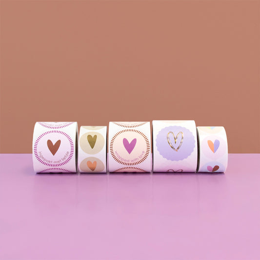 Stickers Ingepakt met liefde 6 stuks