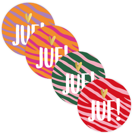Sticker JUF 6 stuks