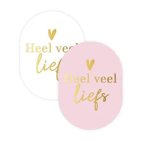 Sticker Heel Veel Liefs 6 stuks