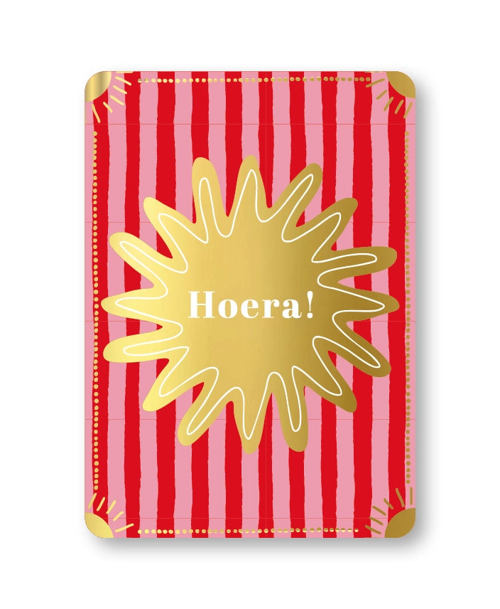 Wenskaart A6 Hoera