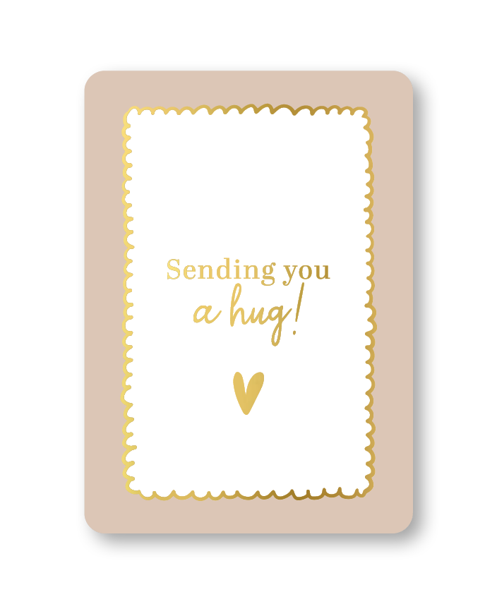Wenskaart a6 Sending you a hug