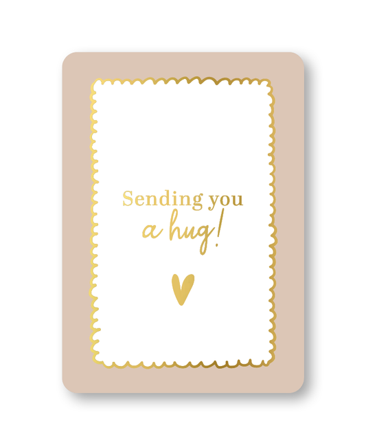 Wenskaart a6 Sending you a hug
