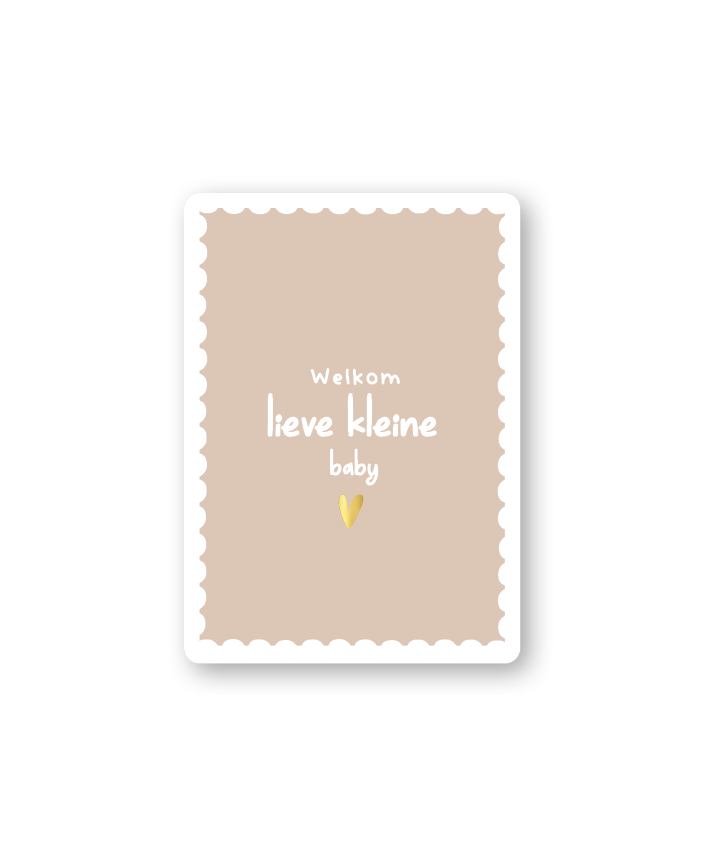 Cadeaukaartje a7 welkom lieve kleine baby