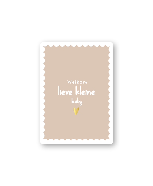 Cadeaukaartje a7 welkom lieve kleine baby