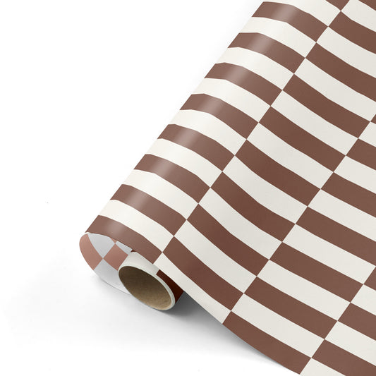 Cadeaupapier Stripes brown 50cm
