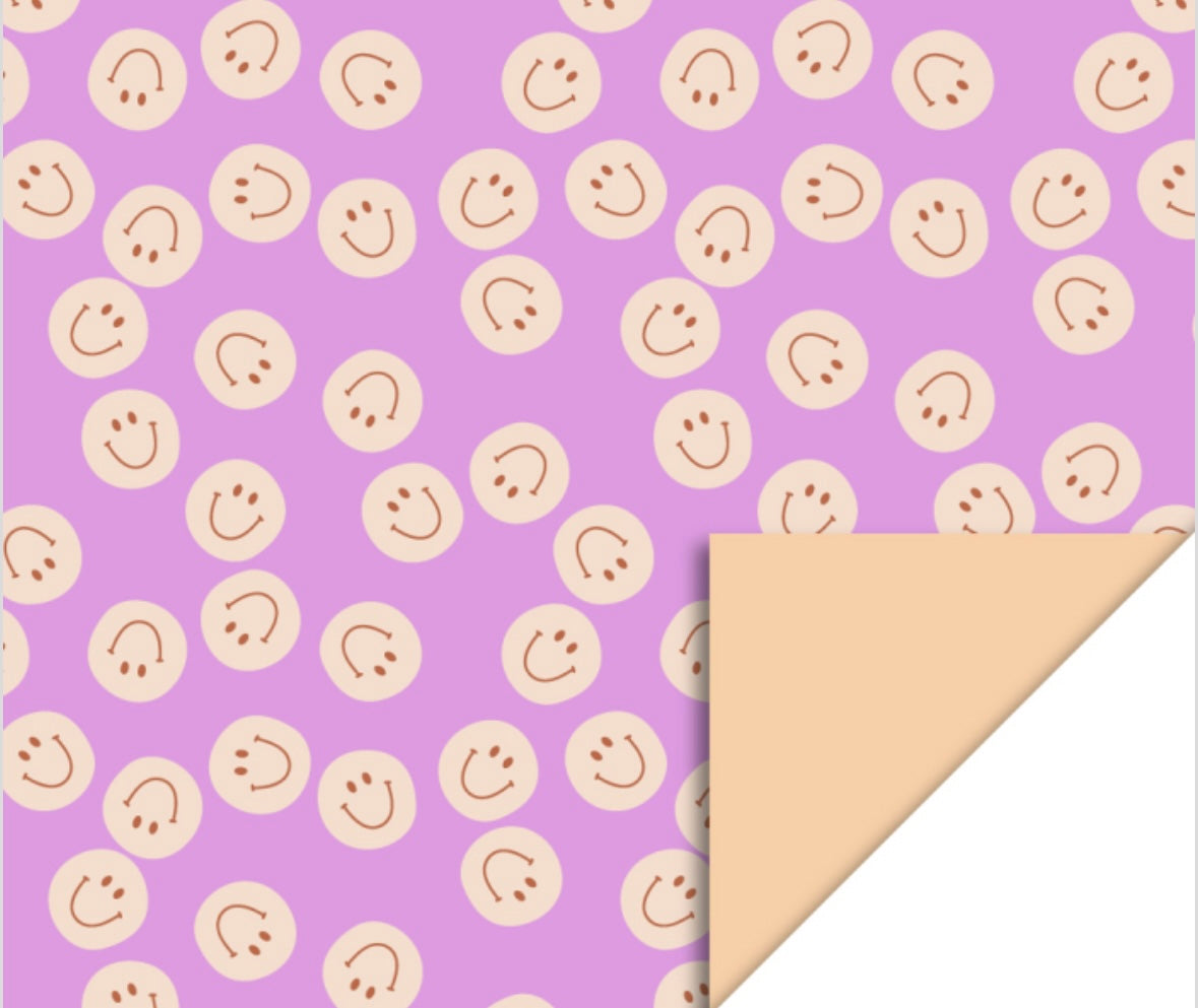 Cadeaupapier Smiley pink 70cm