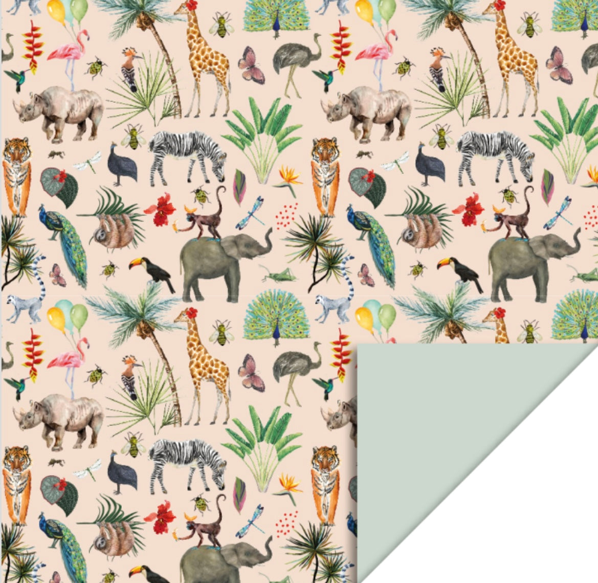 Cadeaupapier Jungle beige 70cm