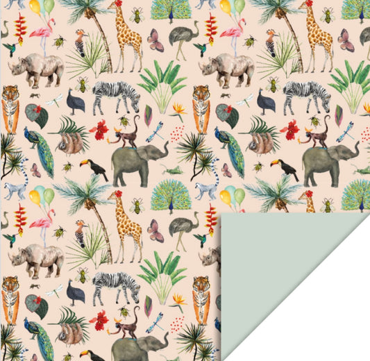 Cadeaupapier Jungle beige 70cm