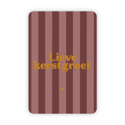 Kerstkaart Goudfolie Lieve Kerstgroet