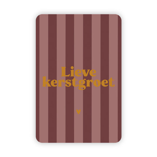Kerstkaart Goudfolie Lieve Kerstgroet