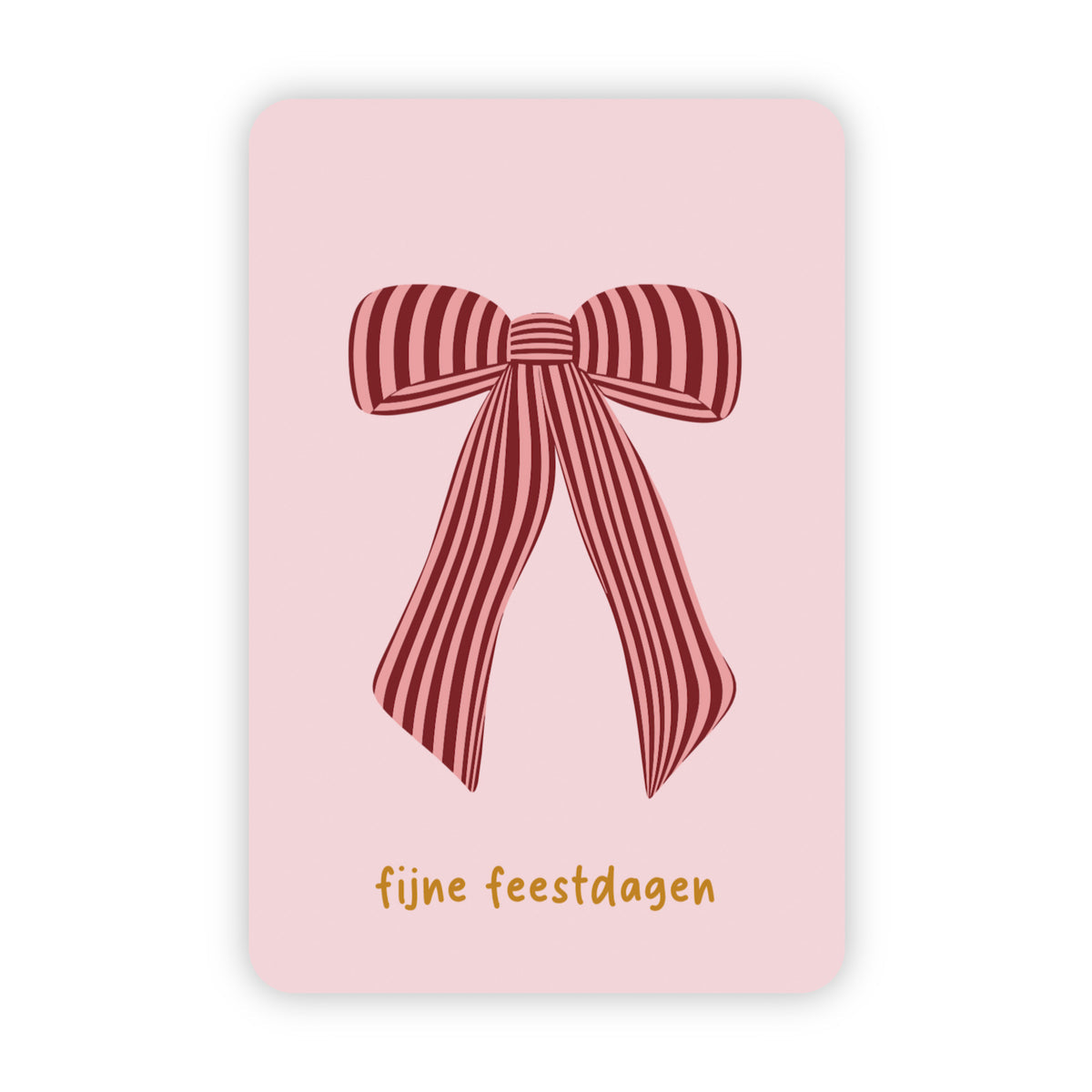 Kerstkaart Goudfolie Fijne Feestdagen