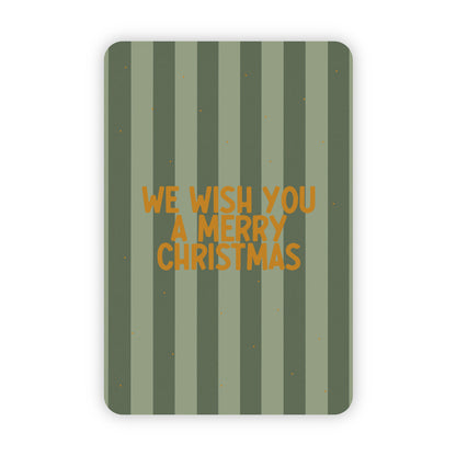 Kerstkaart Goudfolie We Wish You A Merry Christmas