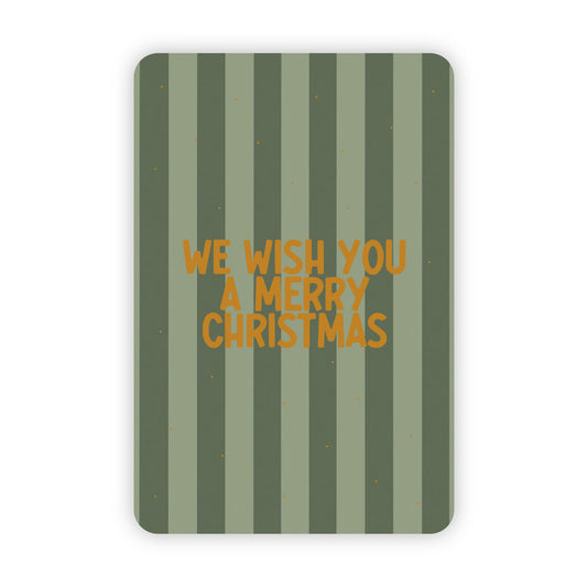 Kerstkaart Goudfolie We Wish You A Merry Christmas