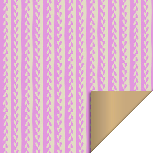 Cadeaupapier Hearts Pink 30cm
