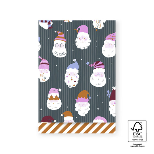 Cadeauzakjes Crazy Santa 17x25cm 5 stuks