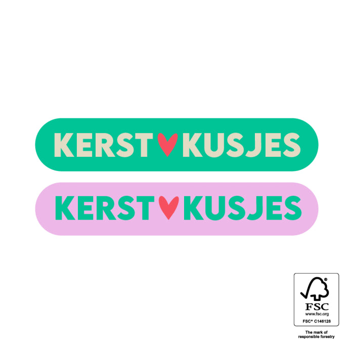Stickers X-mas Kerstkusjes 6 stuks