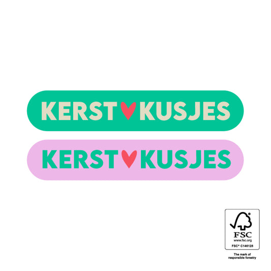 Stickers X-mas Kerstkusjes 6 stuks