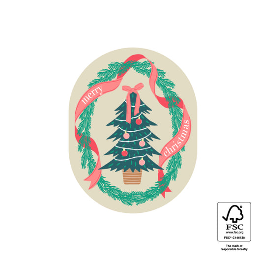 Stickers Christmas Tree 6 stuks