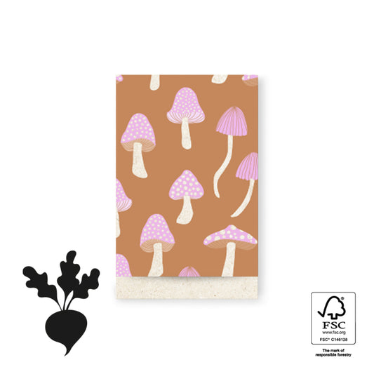 Cadeauzakjes Mushrooms 12x19cm 5 stuks