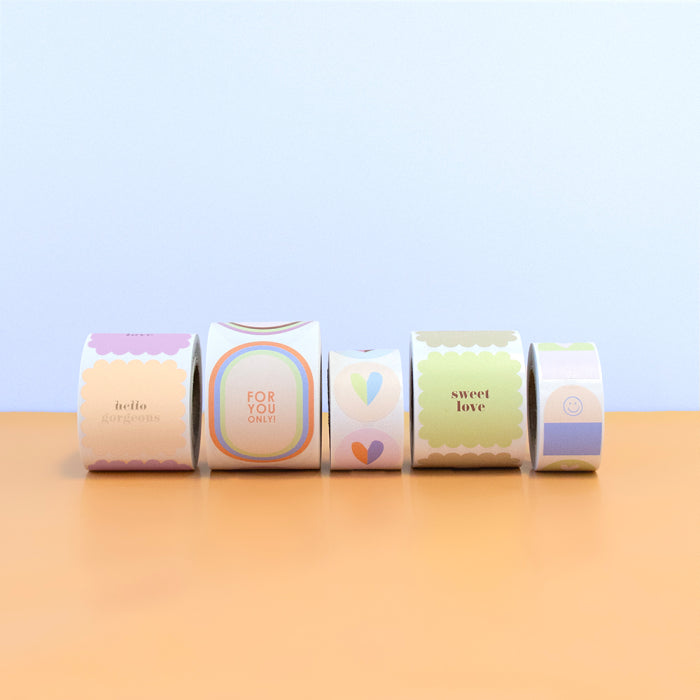 Stkickers Duo Heart Smiley 6 stuks