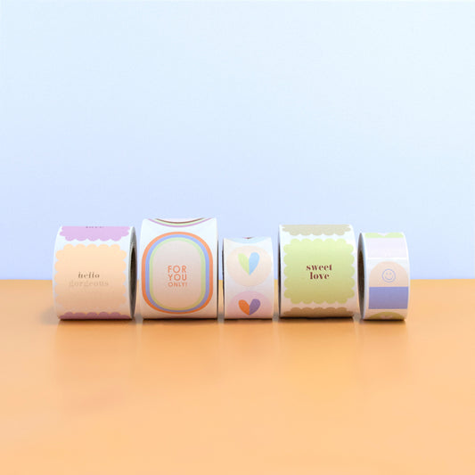 Stkickers Duo Heart Smiley 6 stuks