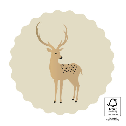 Stickers Reindeer gold 6 stuks