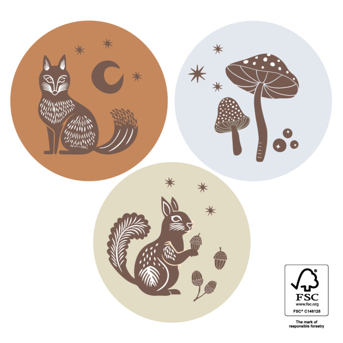Stickers Nature Animals 6 stuks