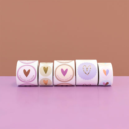 Stickers Ingepakt met liefde 6 stuks