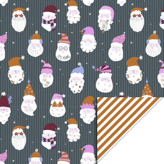 Cadeaupapier Crazy Santa 70cm